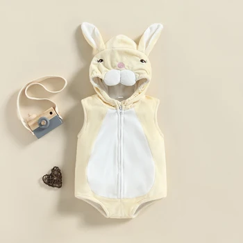 0-24M Paskalya Yenidoğan Bebek Yürüyor Bebek Erkek Kız Romper Sevimli Tavşan Tavşan Tulum Tulum Parti Doğum Günü Kostümleri