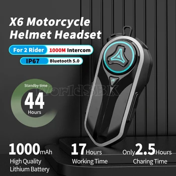 1/2 Adet Bluetooth moto rcycle Kask İnterkom Kulaklık 2 Binici 1000M Intercomunicador Moto İnterkom Kablosuz Handsfree Çağrı