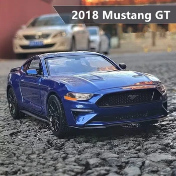 1: 24 2018 Ford Mustang GT Alaşım Spor Araba Modeli Diecast Metal Oyuncak Yarış otomobil araç Modeli Simülasyon Koleksiyonu Çocuk Hediye