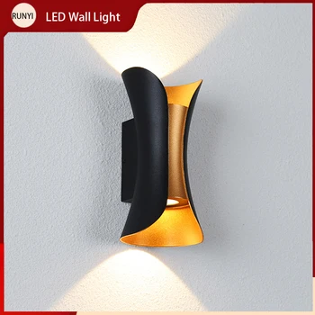 10W LED dış Duvar Lambası Yard Su Geçirmez Yaratıcı Duvar Lambası Basit Modern Lamba Oturma Odası Yatak Odası Koridor Başucu Duvar Lambası