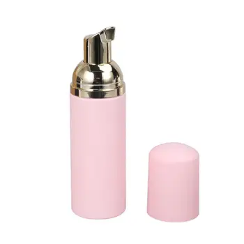 12X60ML Plastik köpük şişesi Mini Pembe Doldurulabilir Boş Kozmetik Kirpik Temizleyici Uzatma şampuan şişesi Altın Pompa İle