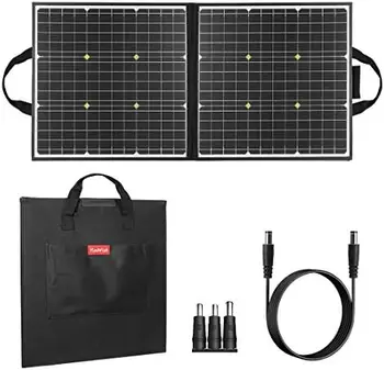 18V Taşınabilir güneş PANELI, katlanabilir solar şarj aleti 5V USB 18V DC Çıkışı ile Uyumlu Taşınabilir Jeneratör, Akıllı Telefonlar, Sekme