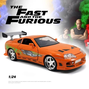 2021 Yeni 1: 24 Supra 1995 Oyuncak Alaşım Araba Diecasts ve Oyuncak Araçlar Araba Modeli Minyatür Ölçekli Model oyuncak arabalar Çocuklar İçin