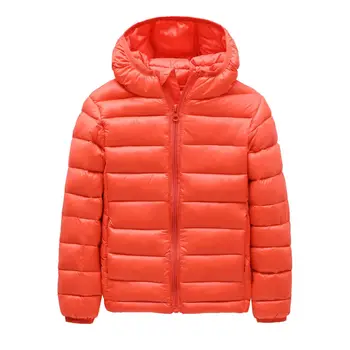 2023 Yeni Sonbahar Kış Erkek Çocuklar Aşağı Pamuk Ceketler Hafif Kapşonlu Kirpi Pamuk Dolgulu Mont Kızlar için Çocuk Parkas