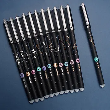 204 Adet Takımyıldızı Silinebilir Jel Kalemler 0.5 mm Mavi Siyah Jel Mürekkep Kalemler Okul Ofis Malzemeleri Kırtasiye