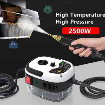 2500W Yüksek Sıcaklık Basınçlı Buharlı Temizleyici El Taşınabilir Buharlı Temizleme Makinesi Mutfak Tuvalet için Araba Koltuğu 110/220V