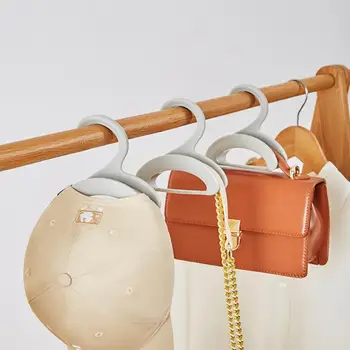 3 Adet / takım Basit Çok fonksiyonlu çanta kancası Ins Rüzgar Dolap Dolap Kanca Ev Punch-Ücretsiz Yapış Yüzük Ceket Şapka Kravat Depolama Rafı
