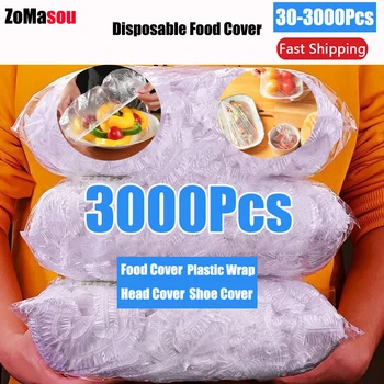 30-3000 ADET Tek Kullanımlık yemek örtüsü Mutfak Buzdolabı Gıda Meyve Koruma Plastik Wrap Gıda Kapakları Çanta Streç Kase Çanak Kapaklar