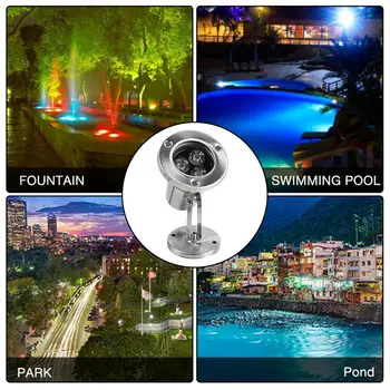 3W LED sualtı ışığı RGB Su Geçirmez Anti-korozyon Projektör Lambası Çeşme Akvaryum Yüzme Havuzu 12V