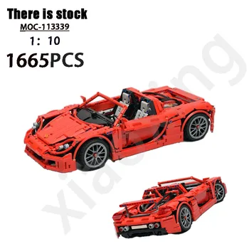 42143 Roadster ile Uyumlu MOC-113339 Cabrio Supercar Ölçek: 1: 10 Yapı Taşı Modeli eğitici oyuncak Yetişkinler için Hediye