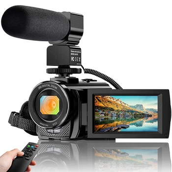 4K Vlog Kamera Video Kameralar Youtube WİFİ Canlı Akış Kamerası Açık Dijital Kamera 18X Taşınabilir Blogger Kaydedici