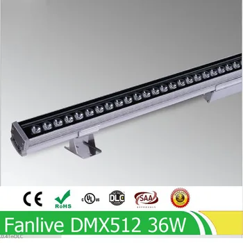 5 adet / grup 36W DMX512 Harici Kontrol 36W RGB LED Aydınlatma Duvar Yıkayıcı Su Geçirmez IP65 LED Projektör Sahne Işığı Uzaktan Kumanda İle