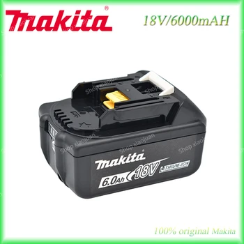 6.0 Ah 100 % Orijinal Makita 18V LED Lityum İyon Yerine LXT BL1860B BL1860 BL1850 Şarj Etmek için Pil elektrikli aletler