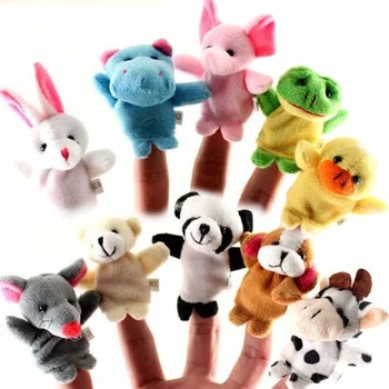 6-10 Adet Bebek peluş oyuncak Karikatür Hayvan Aile parmak kuklası Rol Oynamak Hikaye Anlatmak Bez Bebek Eğitici Oyuncaklar Çocuklar Çocuklar İçin