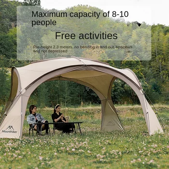 8-10Person açık büyük tente kamp kubbeli çadırlar ışık lüks yuvarlak büyük gölgelik Pergola çadır barınakları Çardaklar