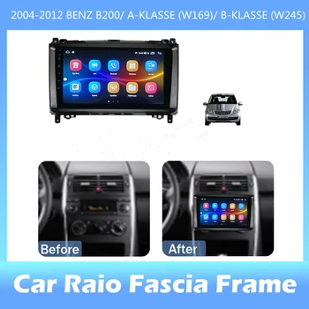 9 inç 2din Araba Radyo Dashboard BENZ B200 2004-2012 Stereo Paneli, teyes Araba Paneli Çift Din CD DVD Çerçeve