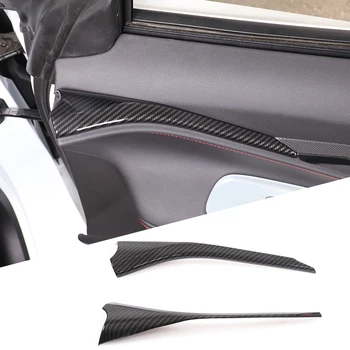ABS Karbon Fiber Araba İç Pencere Kapı Paneli Trim Şerit Chevrolet Corvette İçin C8 Stingray Z51 Z06 2020-2023 Oto Aksesuarları