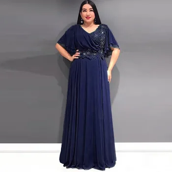 Afrika Türkiye Şifon Elbiseler Kadınlar İçin 2023 Yaz Kısa Kollu Elbise Dubai Müslüman Kaftan Abayas Ankara Dashiki Kıyafet Elbise