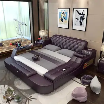 Akıllı kılıflı yatak tatami masaj çok fonksiyonlu yatak yatak odası mobilyası depolama akıllı yatak