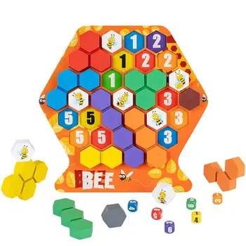 Altıgen Bulmaca Ahşap Zeka Oyunları Bulmaca Oyunu Renkli Geometrik Bloklar Oyunu KÖK Montessori Eğitim Hediye Çocuklar İçin