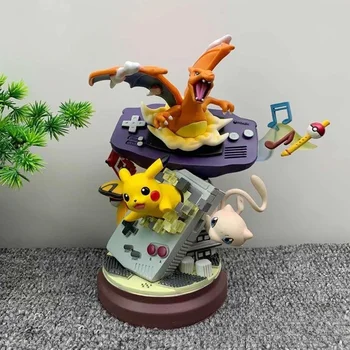 Anime Pokemon 20cm Pikachu Oyuncaklar Reçine Heykeli Gameboy Pika Yeni Charizard Aksiyon Figürü Pokemon Anime şekilli kalıp Bebek Oyuncak
