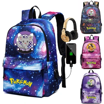 Anime Pokemon Sırt Çantası Kaisen erkekler için sırt çantası Kız Öğrenci Kawaii Charizard Pikachu Çocuk Okula Dönüş Schoolbag Çanta