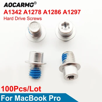 Aocarmo 100 adet / grup Sabit Disk Vidalar Cıvata MacBook A1278 A1286 A1297 A1342 Yedek Parçalar