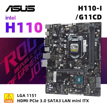 ASUS H110-I / G11CD / DP_MB + i3 7100 LGA 1151 Anakart Seti Çekirdek İ3 6100 Cpu USB3. 0 DDR4 H110 Anakart Kiti ATX
