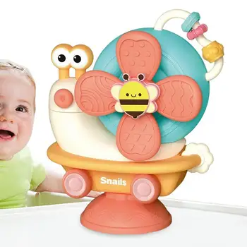 Bebek oyuncakları Vantuz Spinner Oyuncaklar Çocuklar İçin Spinner Duyusal Oyuncaklar Eğitici Dönen Çıngıraklar Bebek Banyo Oyuncakları