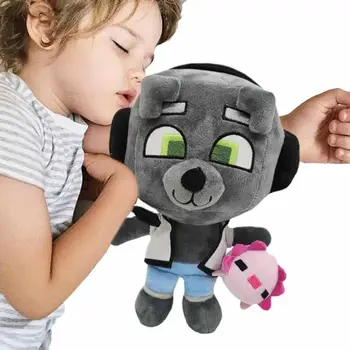 Bobicraft Gıtd Kurt peluş oyuncak Yumuşak Doldurulmuş Hayvan Köpek Bebek 25 CM Sevimli Oyun Karakteri Oyuncak Çocuklar İçin Çocuk Erkek noel hediyesi