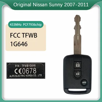 CN027091 Orijinal Anahtar N□□nissan Sunny 2007-2011 3 düğmeli uzak Anahtar 434MHz İle PCF7936 Çip 80564-95F0F TFWB1G648