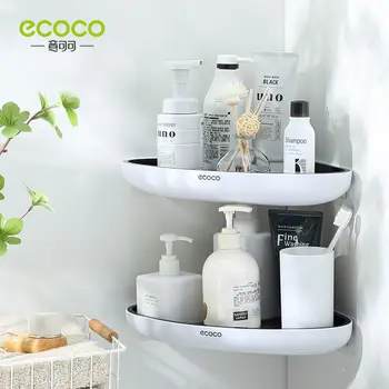 ECOCO Duvara Monte Depolama Raf Banyo Köşe Şampuan kozmetik düzenleyici Yumruk Ücretsiz Drenaj Raf Ev Depolama Aksesuarları