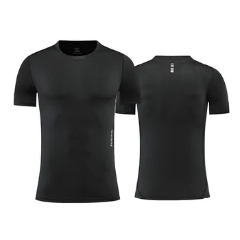 Erkek Futbol t-shirt Koşu Spor Salonu futbol tişörtü Erkekler Jersey Spor Hızlı Kuru Sıkıştırma Spor t-shirt Üst