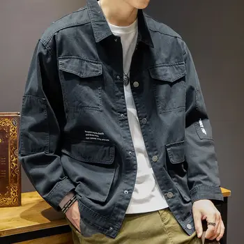 Erkek Kore İnce Yaka uzun ceket 2023 İlkbahar Sonbahar Yeni Erkek Düğme İş Giysisi Ceket İş Yakışıklı Rahat Ceket M107