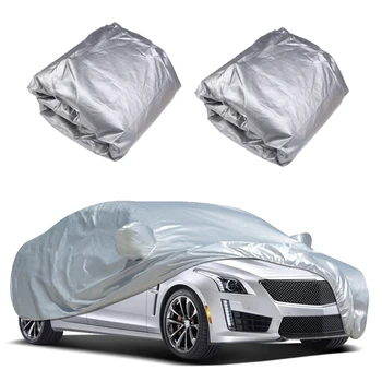 Evrensel tam araba kılıfı kar buz toz güneş UV gölge kapak katlanabilir ışık gümüş oto araba açık koruyucu kapak araba aksesuarları