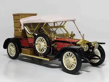 Franklin 1: 24 Rulo Balon Roadster 1910 nostaljik araba Alaşım Tamamen Açık Simülasyon Sınırlı Metal Statik Araba Modeli Oyuncak Hediye