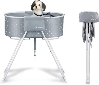 Furesh Insider köpek küveti ve Yıkama İstasyonu Banyo Duş ve Tımar Yükseltilmiş Katlanabilir ve Taşınabilir Küçük Orta Kediler