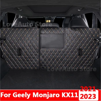 Geely Monjaro için KX11 Xingyue L 2021-2023 Araba Arka Koltuk Arka Yastık Deri İç Koltuk Anti-kir Koruma Aksesuarları