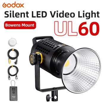 Godox UL60 LED Video sürekli ışık Bowens dağı 60W 5600K Renk Sıcaklığı Uzaktan Kumanda ve App Desteği Fotoğraf Stüdyosu için