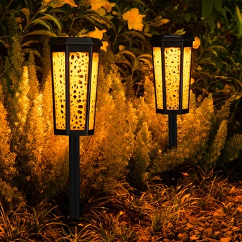 Güneş bahçe ışıkları açık avlu lambası Ip65 su geçirmez RGB sıcak ışık Bahçe Yard çim arka bahçe peyzaj sundurma dekor
