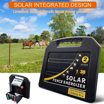 Güneş Elektronik Çit 48KM Elektrikli Çit Denetleyici Hayvan At Sığır Kümes Hayvanları Çiftliği Çoban Uyarısı Hayvancılık Aracı