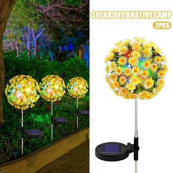 Güneş Çiçek Topu ışık Renkli Açık led ışık Bahçe Avlu Balkon Dekorasyon Kolay Kurulum Güneş led ışık Çıkışı