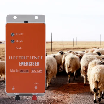 Hayvanlar İçin elektrikli Çit Energizer Şarj Cihazı Yüksek Gerilim Darbe Kontrolörü Kümes Hayvanları Çiftliği Elektrikli Çit İzolatörleri Çoban