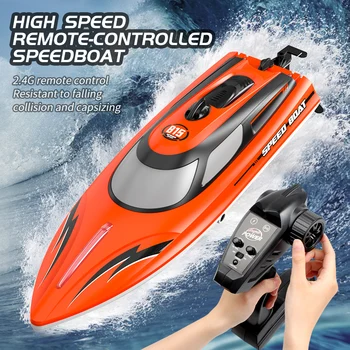 HJ815 2.4 G Yüksek Hızlı Uzaktan Kumandalı Yarış sürat teknesi / Yüksek Hızlı Su Geçirmez Elektrikli R / C tekne Çocuk Model Oyuncaklar