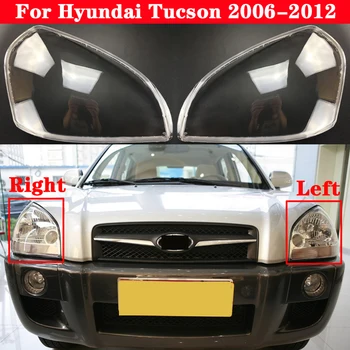 Hyundai Tucson için Araba Ön Far Kapağı 2006-2012 Otomatik Far Abajur Lamba Kapağı Kafa lamba ışığı cam Lens Kabuk Kapaklar