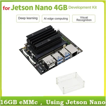 Için Jetson Nano 4GB Geliştirici Kiti (B01) AI Zeka Geliştirme Kurulu Kiti İle Gömülü Jetson Nano Modülü + İsı Emici