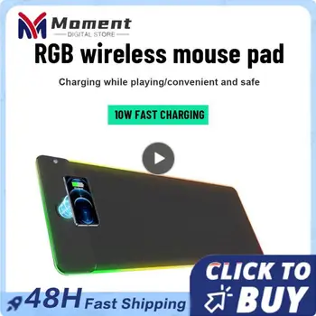Işık Rgb klavye Pedi aşınmaya dayanıklı Renkli Atmosfer Mouse Pad E-spor Anti kayma kablosuz fare altlığı Mat Kalınlaşmış