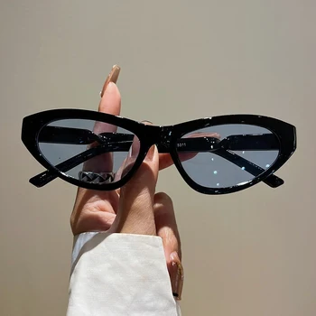 KAMMPT Vintage Kadın Güneş Gözlüğü 2023 Moda Retro Popüler Kedi Gözü Tonları Ins Moda Marka Tasarımcısı Bükülmüş Bacaklar UV400 Gözlük