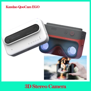 Kandao QooCam EGO 3D Stereo Kamera Snap ve Görünüm Anında Kamera ile Anında Stereoskopik Sürükleyici Nokta Ateş Stereo Kamera