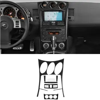 Karbon Fiber Araba Radyo Klima Konsol Paneli çerçeve İçin Fit Nissan 350Z Z33 2003-2009